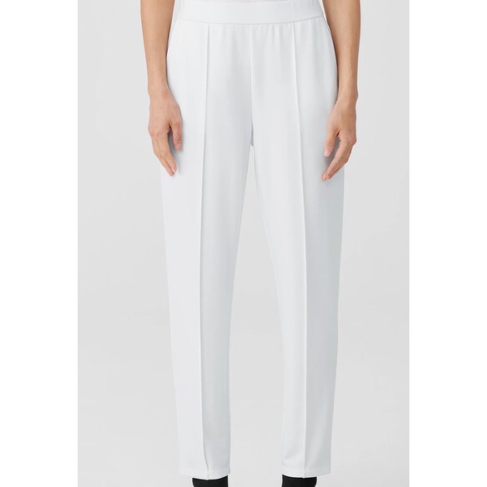 Eileen Fisher Ankle Tapered Pant Ivory XL New With Tags